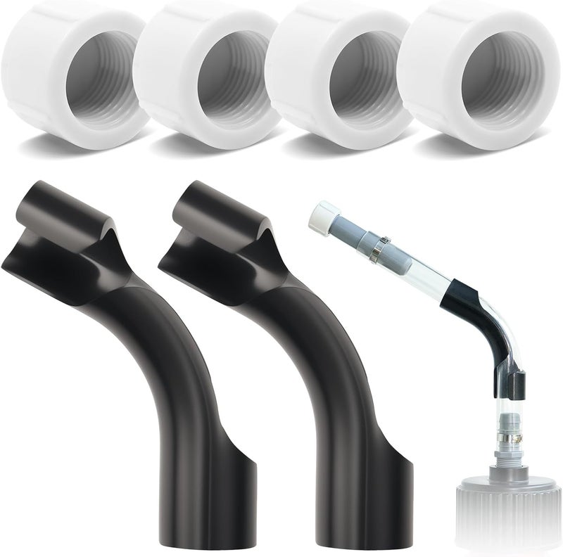 mapleza 4 Pcs Racing Fuel Hose Cap with 2 PCS Hose Bender Compatible with VP JEGS Scribner 3/5/5.5 Gallon Jugs Hoses Heavy-Duty Dust-Proof Replacement Kit for Fuel Containers - Image 1